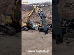 Tesoura de demolição de sucata totalmente rotativa para processar aço em sucata