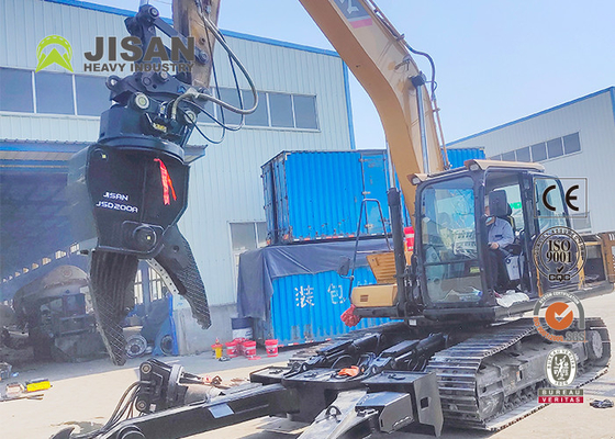Excavadora Jisan Demolição Tesouras de aço de ferro duro Tesouras de sucata Fortaleza Para venda Automóveis Máquina de desmontagem