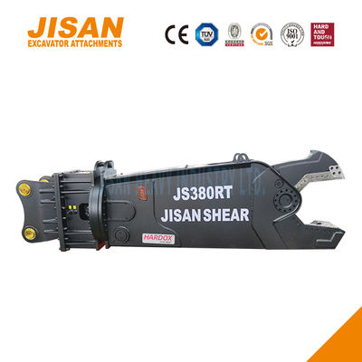 Tesouras de metal para escavadeira com rotação de 360 graus e tamanho de cilindro aumentado para máxima eficiência