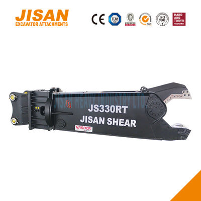 Tesouras de metal para escavadeira com rotação de 360 graus e tamanho de cilindro aumentado para máxima eficiência