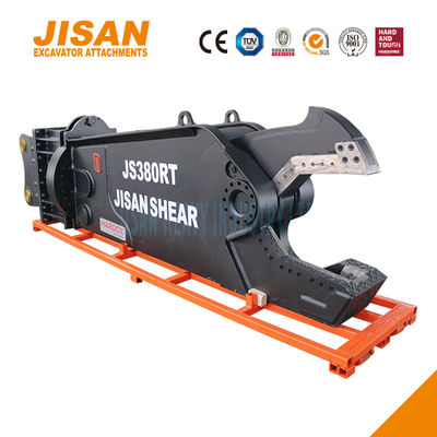 Tesouras de metal para escavadeira com rotação de 360 graus e tamanho de cilindro aumentado para máxima eficiência