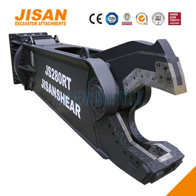 Tesouras de metal para escavadeira com rotação de 360 graus e tamanho de cilindro aumentado para máxima eficiência