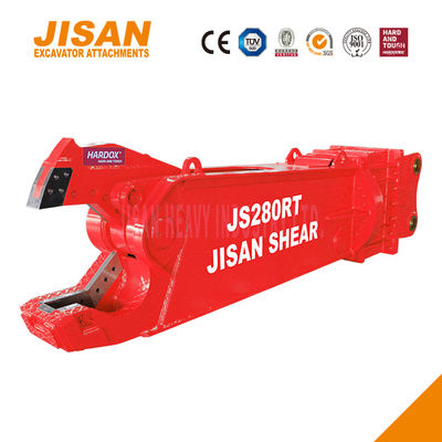 Tesouras de metal para escavadeira com rotação de 360 graus e tamanho de cilindro aumentado para máxima eficiência