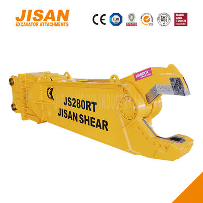 Tesouras de metal para escavadeira com rotação de 360 graus e tamanho de cilindro aumentado para máxima eficiência