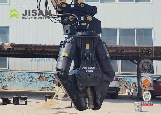 Tesouras de metal para escavadeira JISAN com motor de rotação hidráulica de 360 graus, potência forte e longa durabilidade