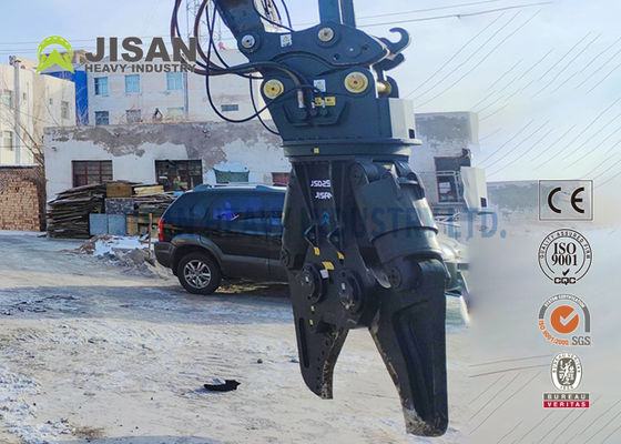 Tesouras de metal para escavadeira JISAN com motor de rotação hidráulica de 360 graus, potência forte e longa durabilidade