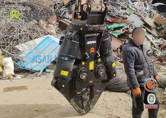 Tesouras de metal para escavadeira JISAN com motor de rotação hidráulica de 360 graus, potência forte e longa durabilidade