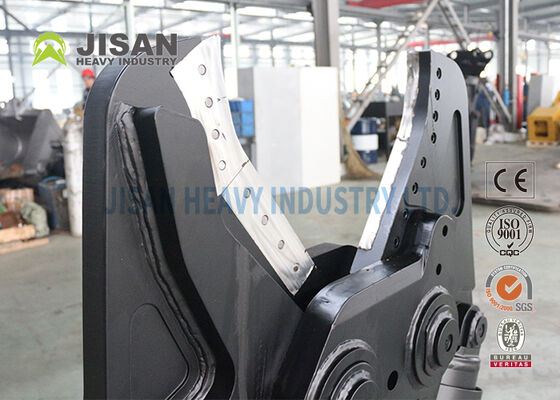 Tesouras de metal de escavadeira com rotação hidráulica de 360 graus e lâmina substituível para operações de demolição e reciclagem