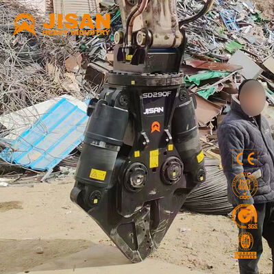 Tesouras de metal de escavadeira versáteis com abertura de mandíbula larga e cilindro de potência forte para reciclagem e demolição de concreto