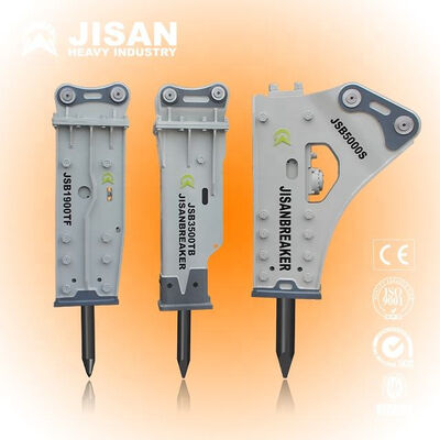 Rompedor de rocha para escavadeira hidráulica 140 bar de pressão 3,5 metros de comprimento adequado para construção e pedreiras