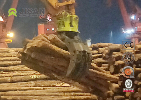 Pinça hidráulica de toras com ligação dupla Abertura de mandíbula de 1500 mm para escavadeira de 20 toneladas 320