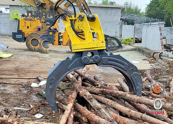 360 graus de rotação hidráulico agarrador de tronco 45 toneladas Força de compactação para excavadora de 20-30 toneladas