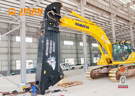 Desmontando o Pulverizer de gerencio hidráulico abandonado dos navios de recipientes para a máquina escavadora